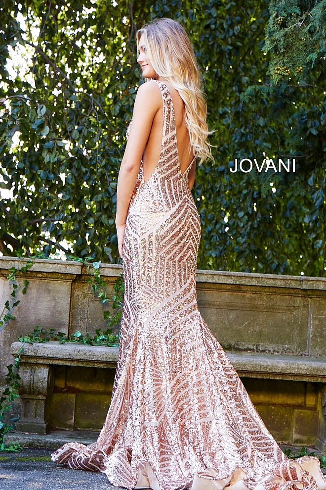 Jovani 59762 Sequin Mermaid Prom Dress Long Fitted Mermaid Pageant Gown