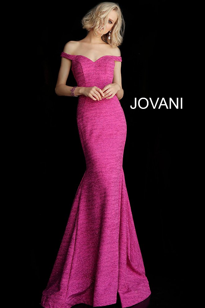 Jovani 60122 Size 14 Fuchsia Mermaid Prom Dress Metallic Formal Gown o Glass Slipper Formals Jovani 60122 Size 14 Fuchsia Mermaid Prom Dress Metallic Formal Gown o Glass Slipper Formals
