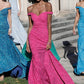 Jovani 60122  Glitter fitted prom dress with off-the-shoulder fitted bodice and sweetheart neckline, straight closed back with zipper closure and floor-length fitted skirt with a flared end. Pageant gown, evening gown.   Available colors:  Berry, Black, Black/Gold, Blush, Burgundy, Fuchsia, Gunmetal, Jade, Mauve, Navy, Ocean, Peacock, Red, Royal, Sand, Soft Blue/Silver, White  Available sizes:  00, 0, 2, 4, 6, 8, 10, 12, 14, 16, 18, 20, 22, 24