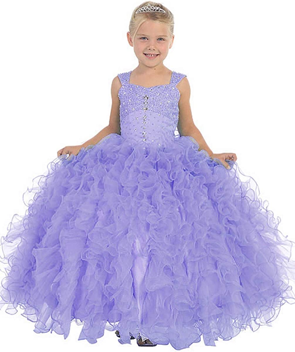 Cheap 2023 Pageant Kids Evening Dress For Girl Children Costume Fluffy Lace  Princess Dresses Vestido Flower Girls Wedding Gown Elegant | Joom