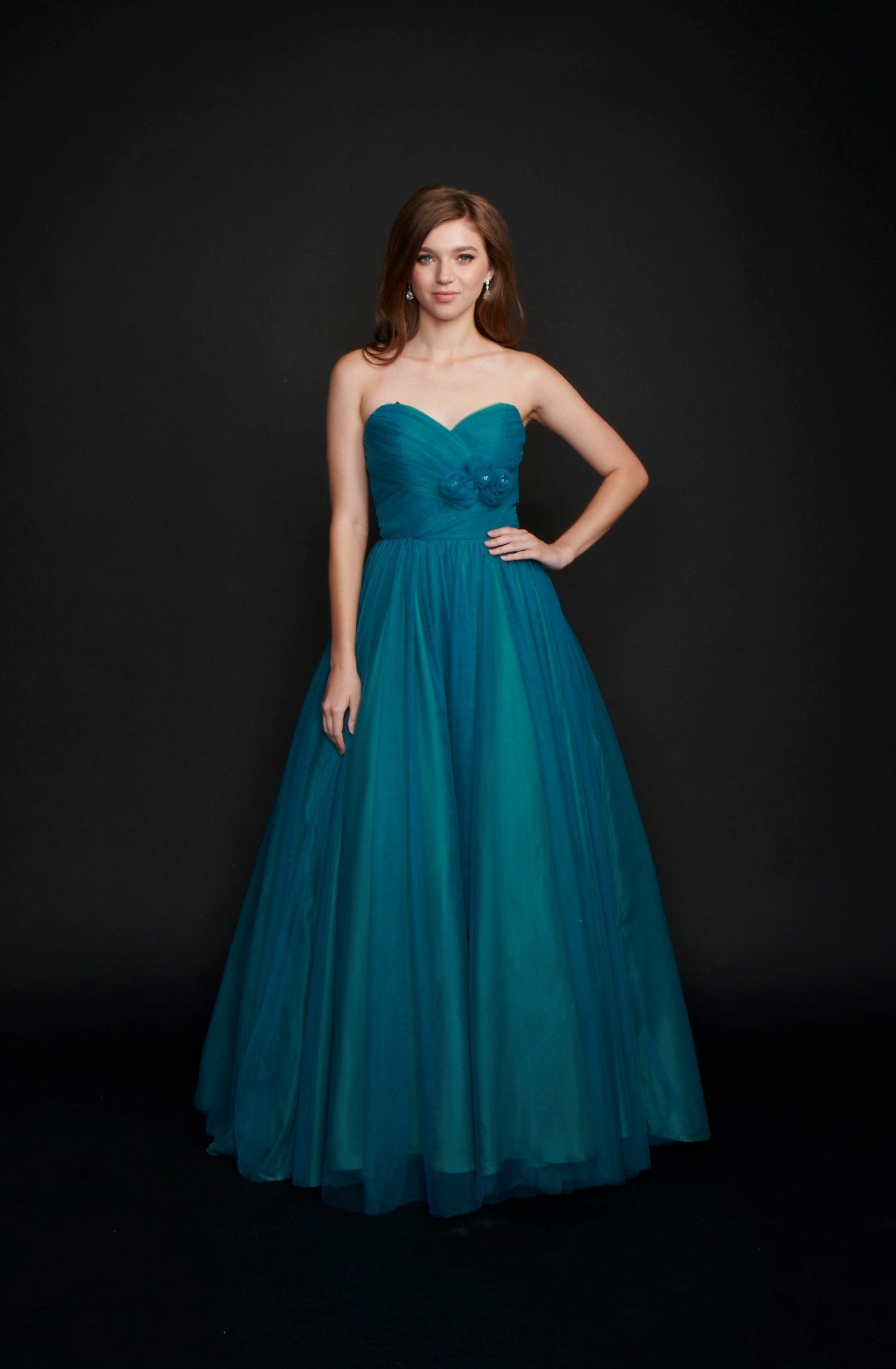 Nina Canacci 6573 Long Ballgown Prom Dress Pageant Gown Romantic Wedding Dress size 6
