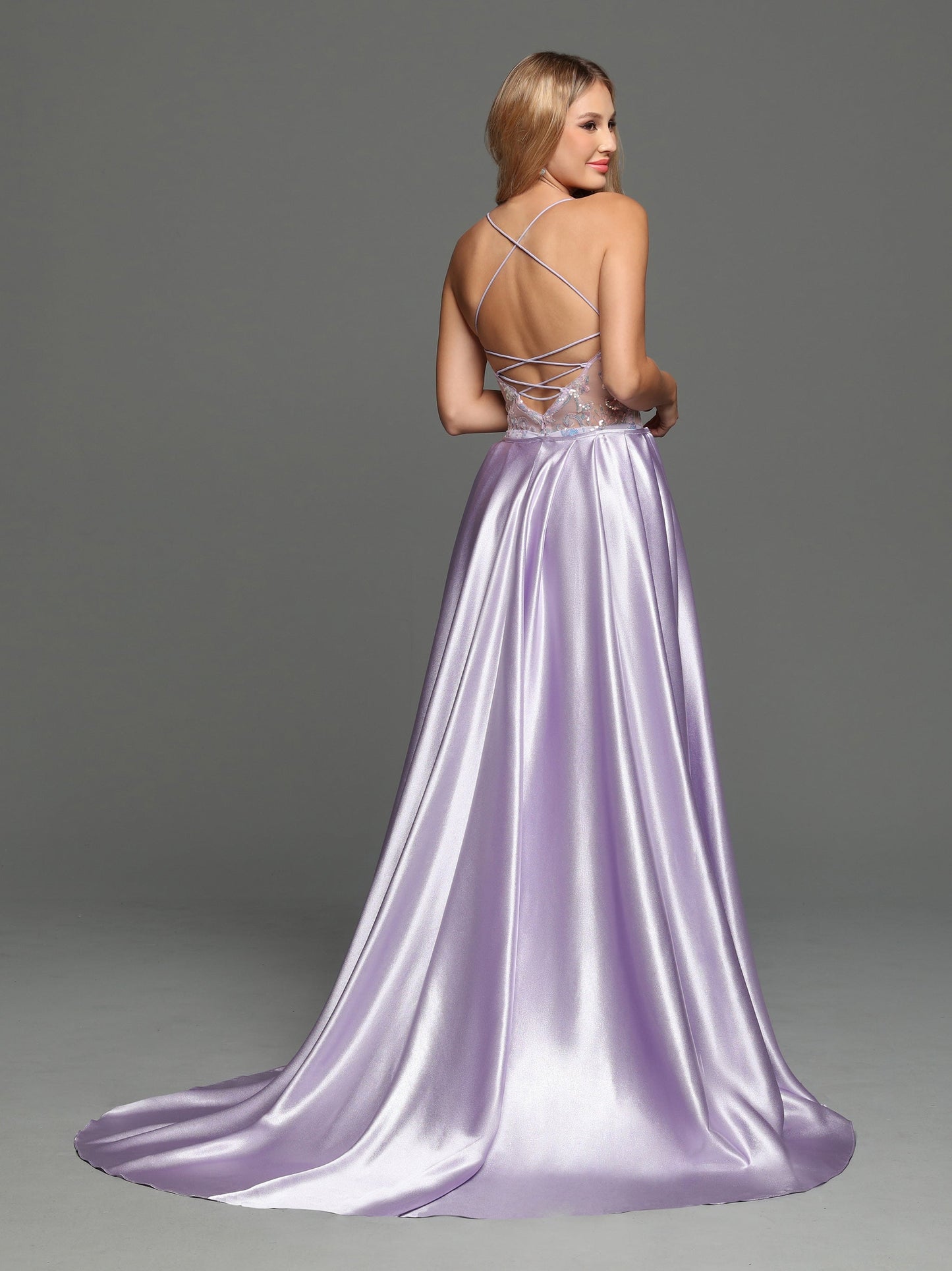 <p>Sparkle Prom 72233 Long Fitted Sequin Sheer sequin v neck corset with satin detachable&nbsp; Overskirt Prom Dress Pageant Gown Backless Corset Gown. formal dress</p> <p>Sizes: 4</p> <p>Colors: Lilac</p>