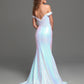 Sparkle Prom 72273 Long Fitted Sequin off the shoulder Formal Prom Dress Ruched Maxi Slit   Sizes: 0-20  Colors: Opal