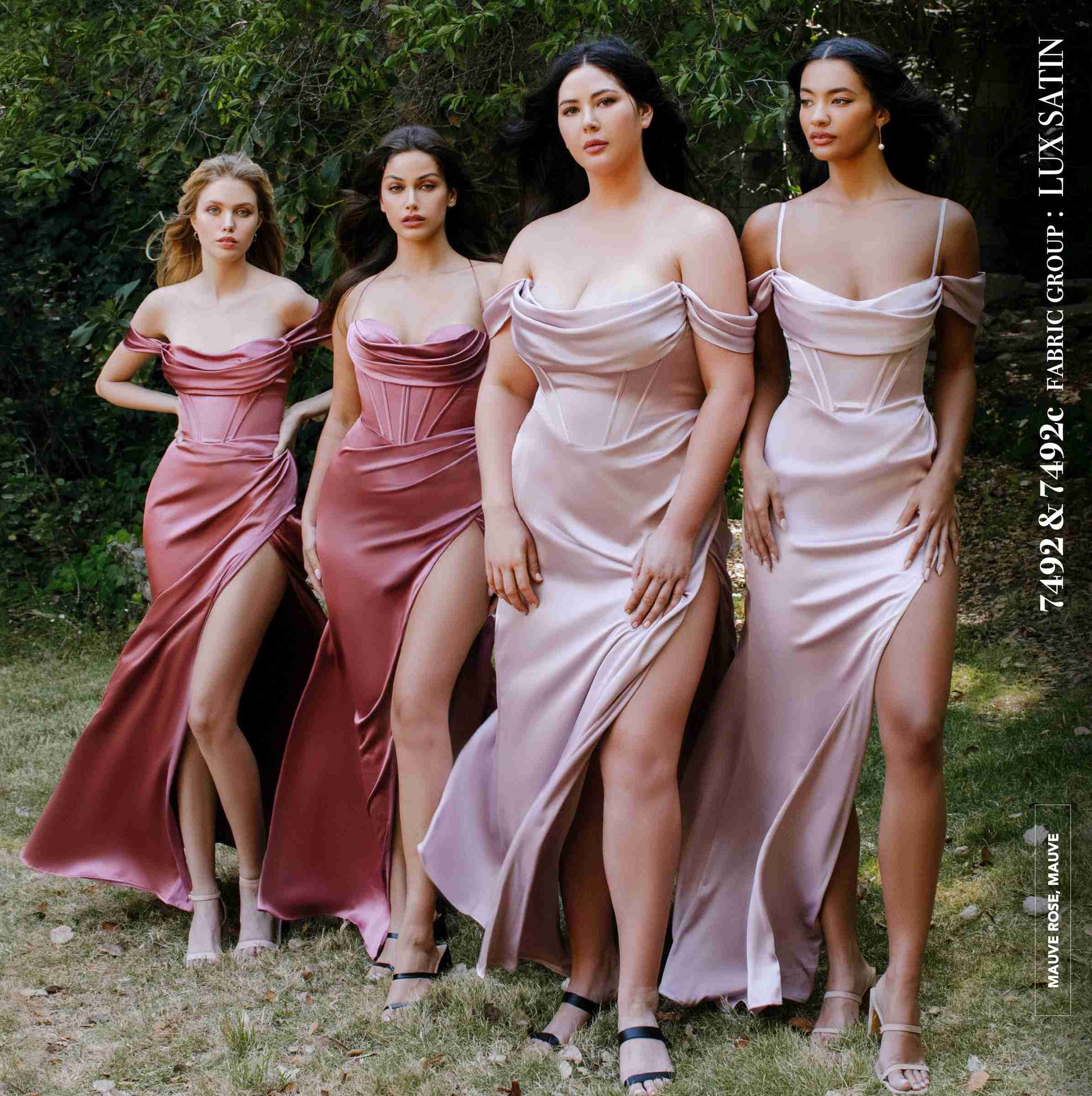 Ladivine 7492C Bridesmaids Dress Plus Sized Corset Prom Dress Satin Of Glass Slipper Formals Ladivine 7492C Bridesmaids Dress Plus Sized Corset Prom Dress Satin Of Glass Slipper Formals