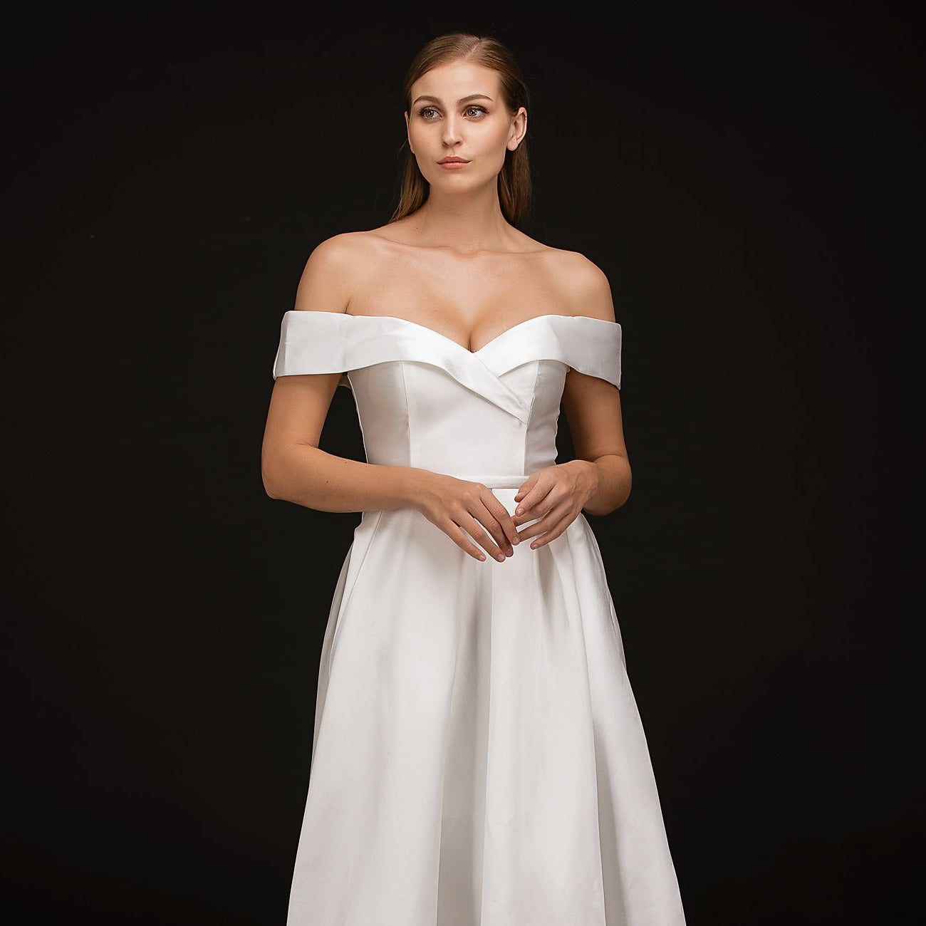 Nina Canacci B1901 off the shoulder straps with sweetheart neckline A line prom dress pageant gown evening dress or informal destination wedding or bridal gown Color Diamond White  Sizes  0, 2, 4, 6, 8, 10, 12, 14, 16, 18, 20, 22, 24