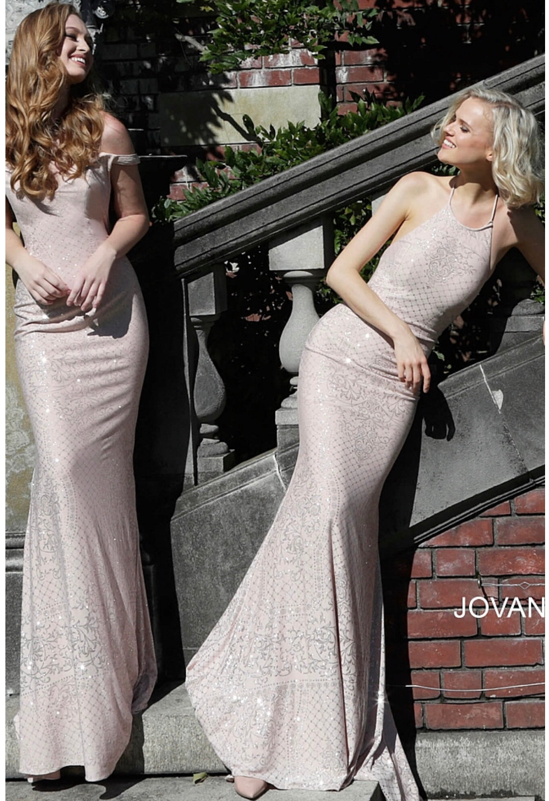 Jovani JVN60139 Size 6 Red Shimmer Prom Dress Long Glitter Gown Off the Shoulder