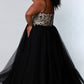 Sydney's Closet SC7309  plus sized prom dress evening gown A line tulle skir