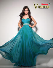 Vienna Prom 8006 size 16 peacock Prom Dress Pageant Gown Iridescent Long Plus