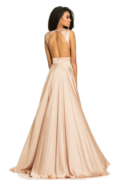 Johnathan Kayne 8072 Gold size 4 High Neckline Evening Gown