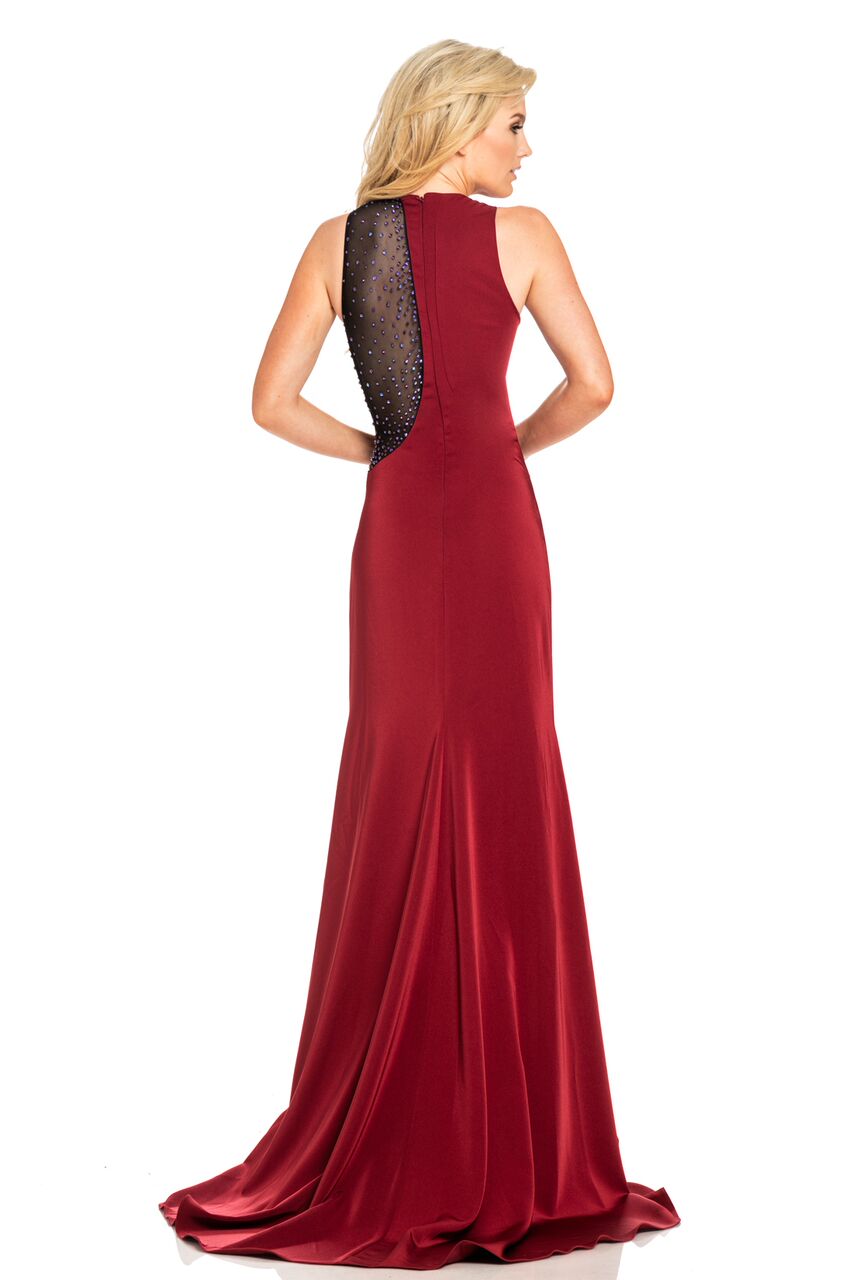Johnathan Kayne 8089 Size 2 Royal/Black sleeveless pageant gown prom dress
