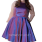 Sydney's Closet 8103 Short Metallic Shimmer Fit & Flare Plus size Cocktail Homecoming Dress. Features Pockets & a Fabulous Color Shifting Mikado! Great for a short prom dress & almost any formal occasion!