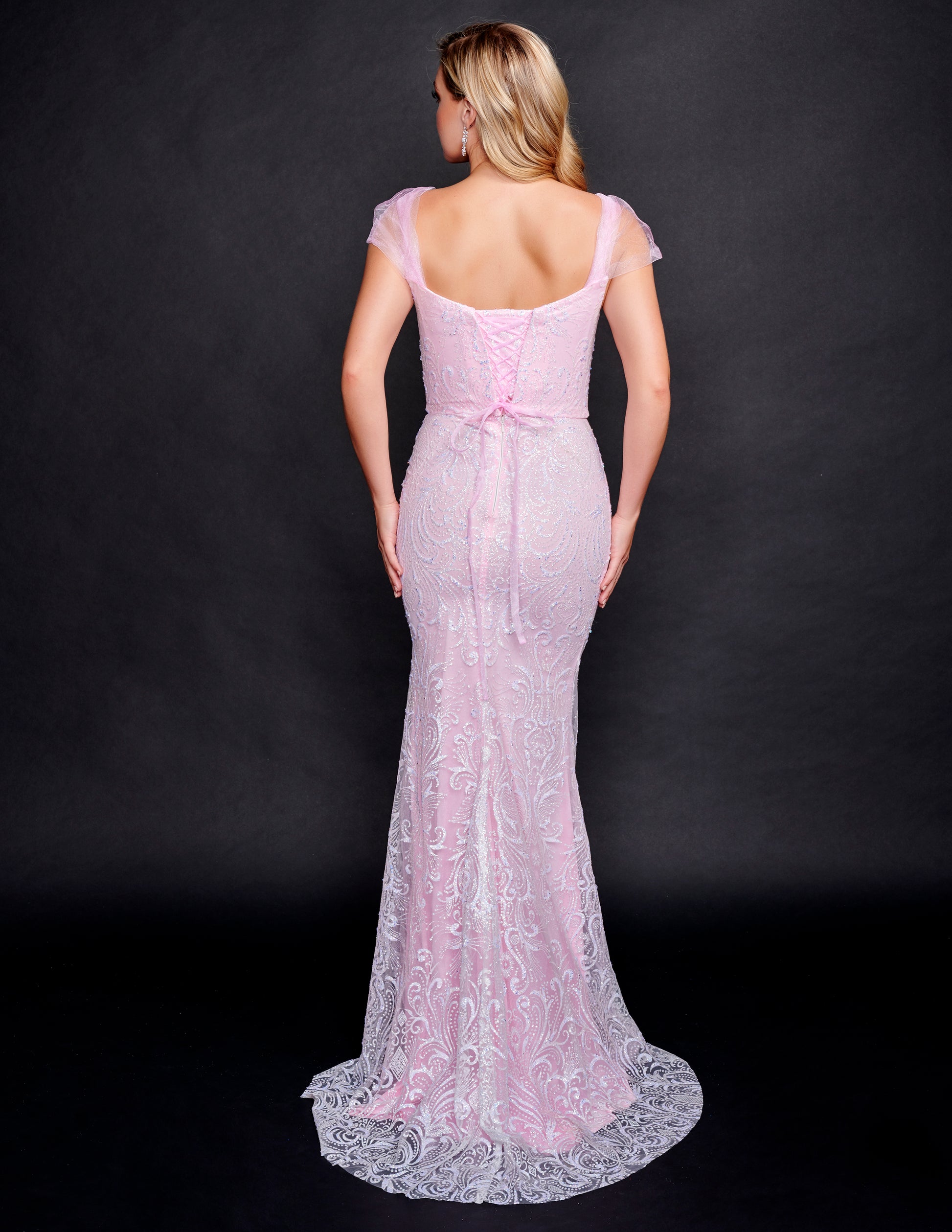 Nina Canacci 8206 Off the Shoulder Prom Dress