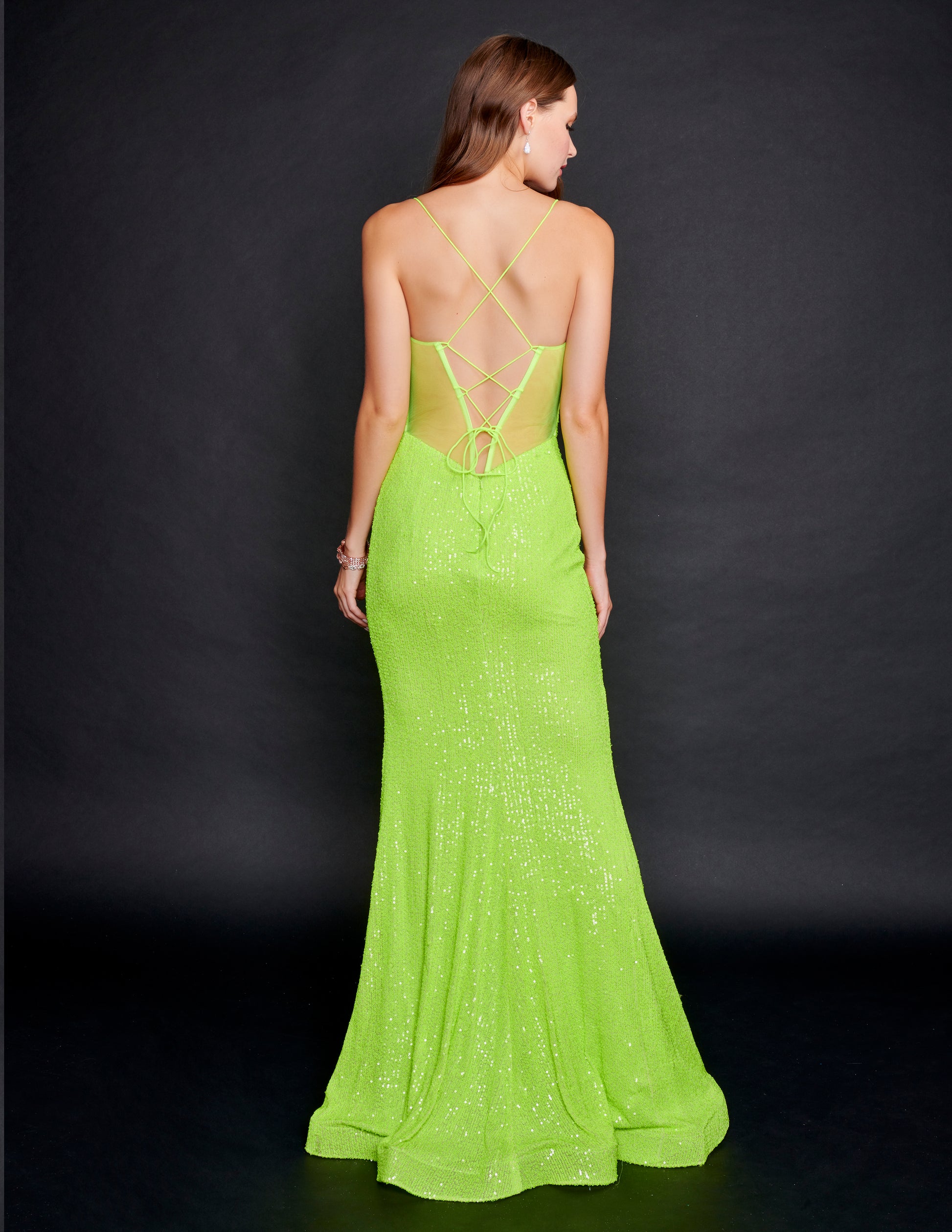 sheer back prom dress Long Jersey Prom Dress with Sheer Beaded Corset Cloud Blue / 00