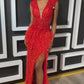 Jovani 06446 is a Gorgeous Red Carpet Ready Formal wear style! Featuring a fitted Plunging V Neck sheer lace embellished bodice with cap sleeves. Lush feather accented skirt with slit and sweeping train. This Prom Dress Features a backless cutout sheer back. Perfect pageant gown.  Available Sizes: 00,0,2,4,6,8,10,12,14,16,18,20,22,24  Available Colors: BLUSH, LIGHT-BLUE, OFF-WHITE, RED