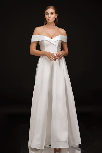 Nina Canacci B1901 off the shoulder straps with sweetheart neckline A line prom dress pageant gown evening dress or informal destination wedding or bridal gown Color Diamond White  Sizes  0, 2, 4, 6, 8, 10, 12, 14, 16, 18, 20, 22, 24