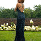 Primavera Couture 3220 Size 14 Black Teal Prom Dress Pageant Gown