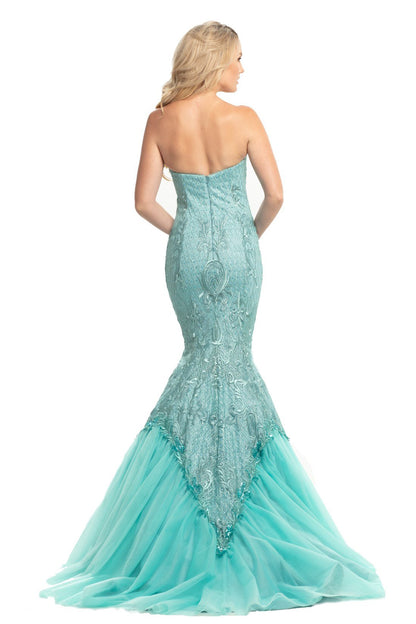 Johnathan Kayne 9001 is a Mermaid Prom Dress, Pageant Gown & Formal Evening Wear. This Classic mermaid gown with V-neck sweetheart bodice designed by Johnathan Kayne. 