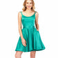 Abby Paris 94050 Short A Lone Homecoming Dress Pockets Scoop Neck Formal Cocktail Gown  Fabric: Satin Length: Short Neckline: Scoop Neck Silhouette: Round Special Features: High Back, Pockets Available Sizes: 0-24 Available Colors: Wine, Emerald, Powder Blue, Yellow, Black