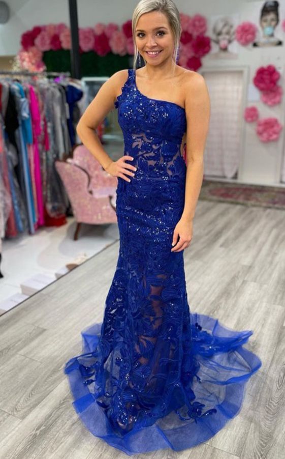 Jovani 02895 is a long fitted one shoulder formal prom dress.  Featuring a sheer fitted bodice and skirt. Sequin embellished lace appliques. Mermaid silhouette. sheer side panels with mesh insert. sweeping train with horse hair trim. Great Prom & Pageant Dress.  Available Sizes: 00,0,2,4,6,8,10,12,14,16,18,20,22,24  Available Colors: black, forest, light-blue, red, rose/gold, royal, white, yellow