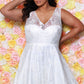 Sydney's Closet SC5262 Iris Wedding Dress Sleeveless Sheer Lace Straps A line SC 5262 Iris