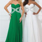 Tony Bowls 11412 Size 12 Long Chiffon Prom Pageant Dress Crystal Embellished Strapless