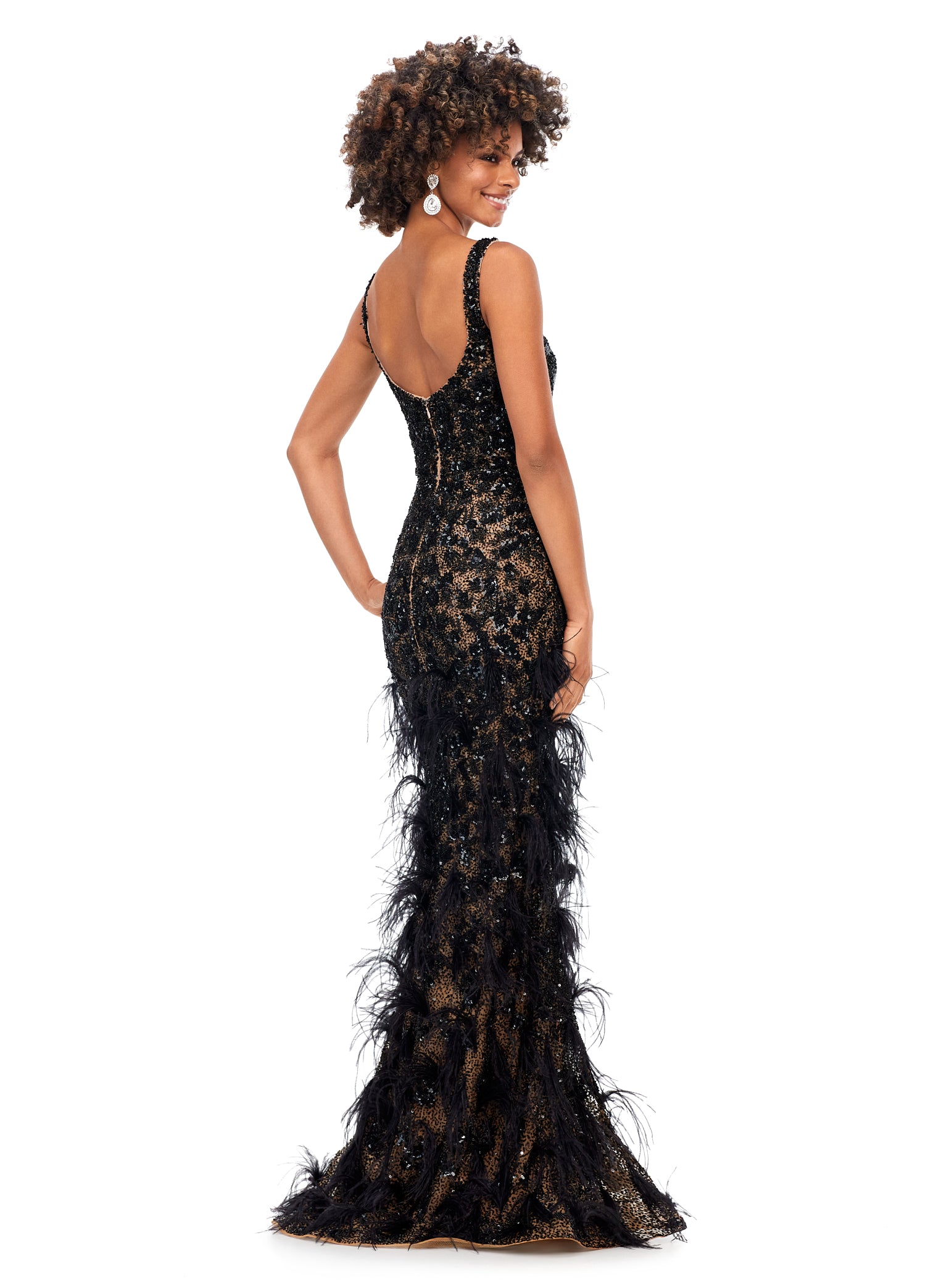 Evening Black Dress With Feathers Ashley Lauren 11279 Sequin Feather Evening Gown Prom Dress Black Evening Black Dress With Feathers Ashley Lauren 11279 Sequin Feather Evening Gown Prom Dress Black
