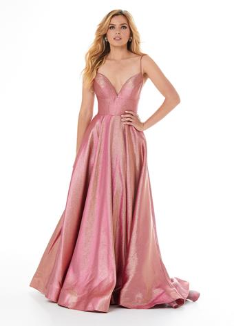 Ashley-Lauren-1937-Hot-Pink-Gold-Prom-Dress-Shimmer-A-line-iridescent-v-neckline-formal-evening-pageant-dress