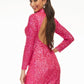 Ashley-Lauren-4252-Bright-Pink-Cocktail-Dress-Back-Long-Sleeves-sequin-fitted-short-homecoming-dress-with-high-neckline