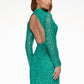 Ashley Lauren 4252 Size 2, 12 Jade Cocktail Dress long sleeve short sequin fitted homecoming dress