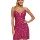 Ashley-Lauren-4474-fuchsia-cocktail-dress-front-fitted-sequins-strapless-v-points-neckline-and-v-points-back-homecoming-dress