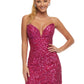 Ashley-Lauren-4474-fuchsia-cocktail-dress-front-fitted-sequins-strapless-v-points-neckline-andback-homecoming-dress