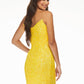Ashley-Lauren-4474-yellow-cocktail-dress-back-fitted-sequins-strapless-v-points-neckline-andback-homecoming-dress