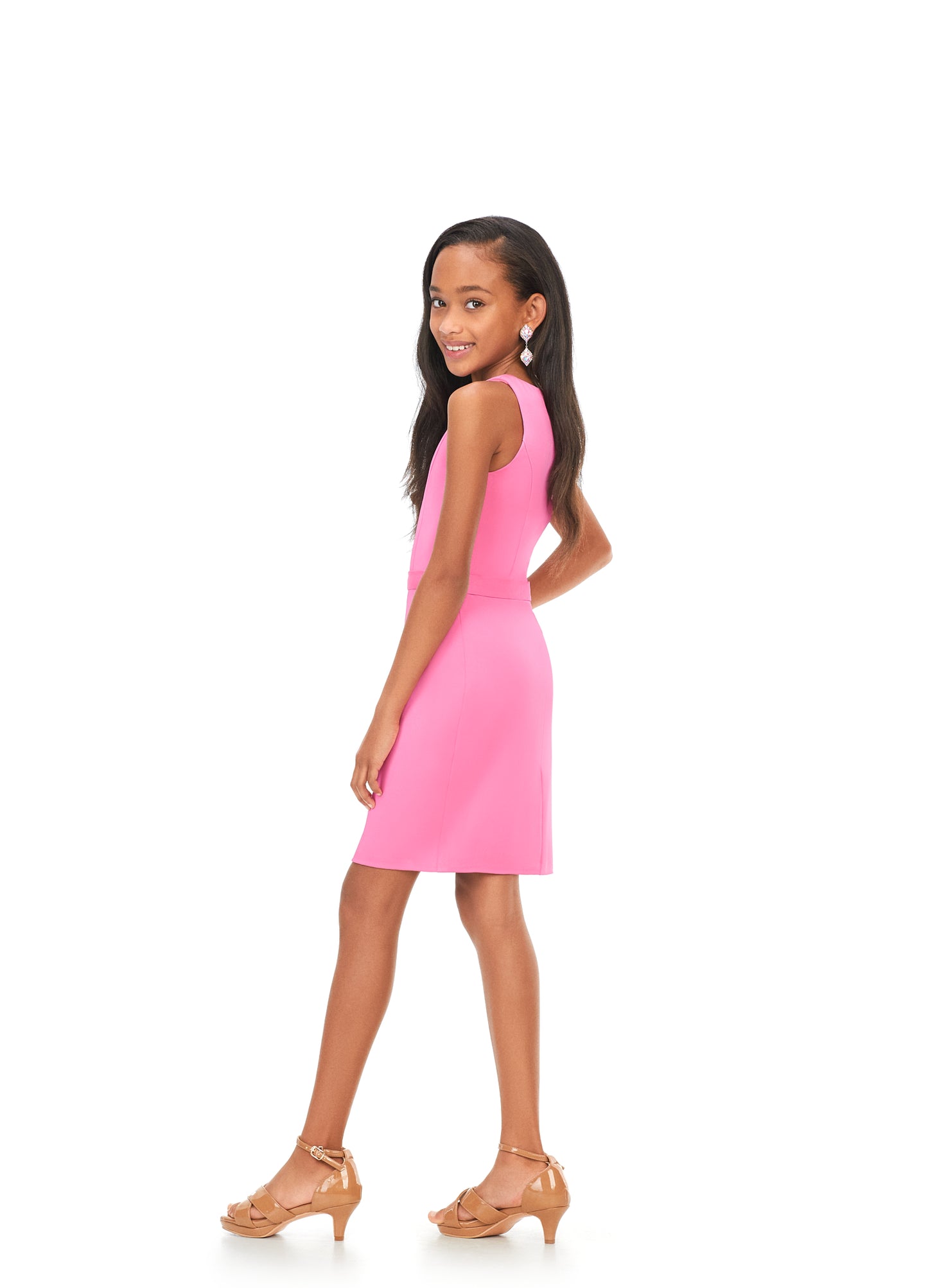 Ashley Lauren Kids 8166 Girls Cocktail Dress with Cape Bow