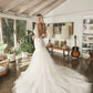 Beloved by Casablanca Bridal BL385FB size 8 Dylan White Corset Wedding Dress Fit and Flare Sweetheart Neckline