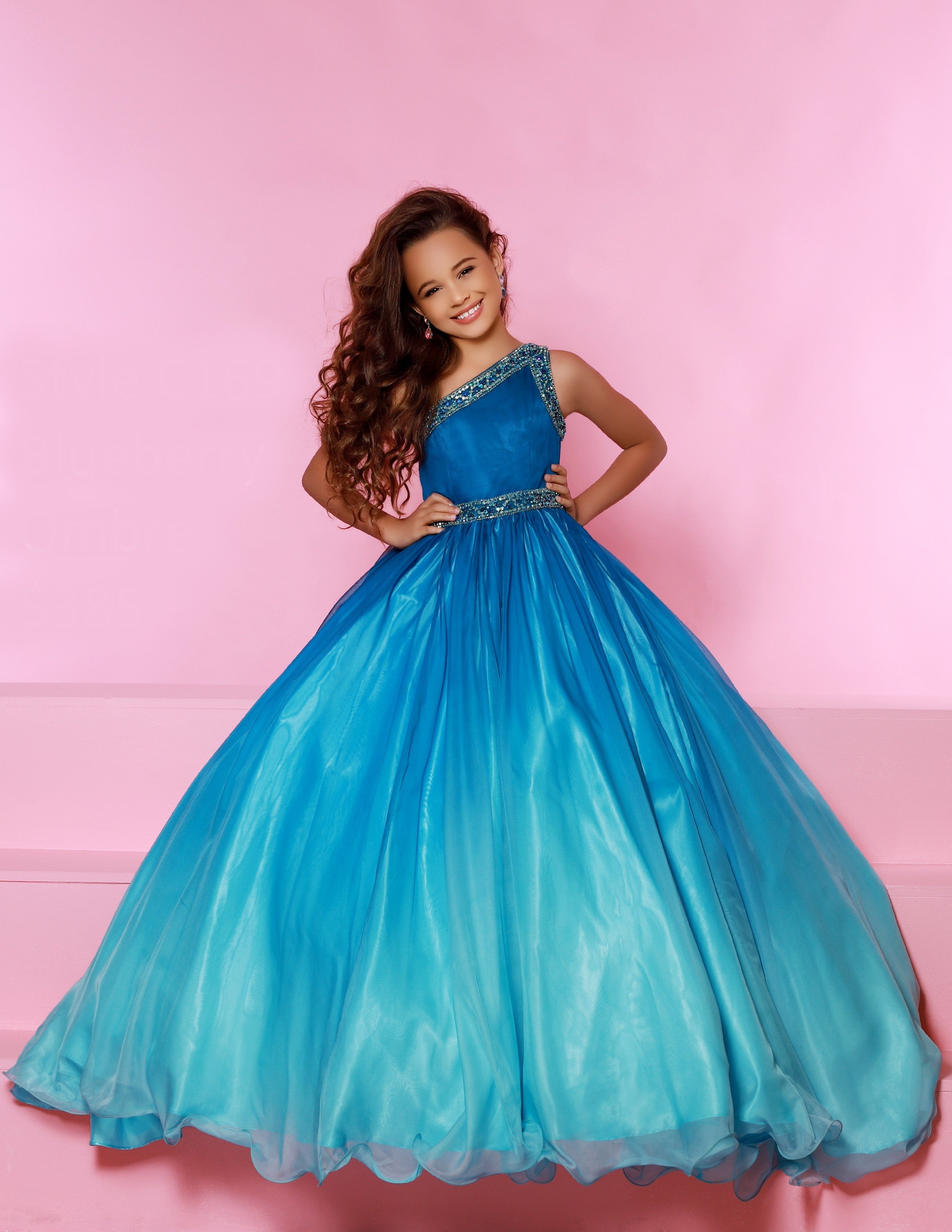 Shop Teen Girls Pink Georgette Embroidered Layered Gown Festive Wear Online  at Best Price | Cbazaar