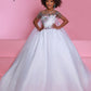 Sugar Kayne C300 Long Chiffon Girls Pageant Dress Beaded Fringe Sleeve Cape Ballgown Product Details This beautiful organza ballgown with the illusion neckline and beaded fringe sleeves will be sure to captivate the audience. The detachable cape gives you endless possibilities!  Colors: Lavender, Seafoam, White  Sizes: 2, 4, 6, 8, 10, 12, 14, 16  Fabric Organza, Mesh, Satin Lining