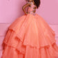 Sugar Kayne C318 Long Layer Ruffle Girls Pageant Dress off the Shoulder Ball Gown Beaded. It's all in the details! The hand-beaded bodice on this organza ballgown takes our breathe away. The off-the-shoulder straps and two keyholes in the back add all drama!  Colors: Bubblegum, Hot Coral, Periwinkle  Sizes: 2, 4, 6, 8, 10, 12, 14, 16  Fabric Organza, Satin Lining