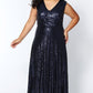 Sydney's Closet CE1801 Long Sequin Plus Size Prom Dress Formal Evening Gown