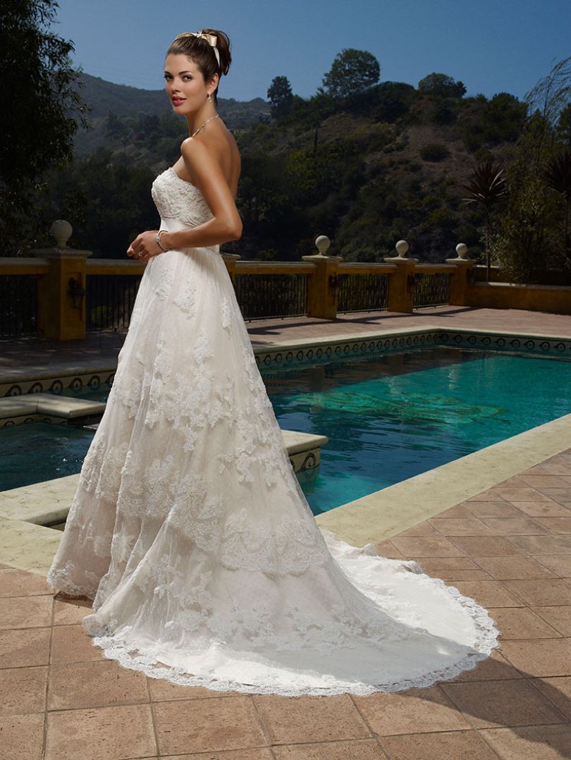 Casablanca Bridal 1900 Champagne Wedding Dress Strapless A Line Embellished Casablanca Bridal 1900 Champagne Wedding Dress Strapless A Line Embellished