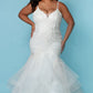 Sydney's Closet SC5268 LaToya Wedding Dress Plus Sized Mermaid Off the Shoulder Straps SC 5268