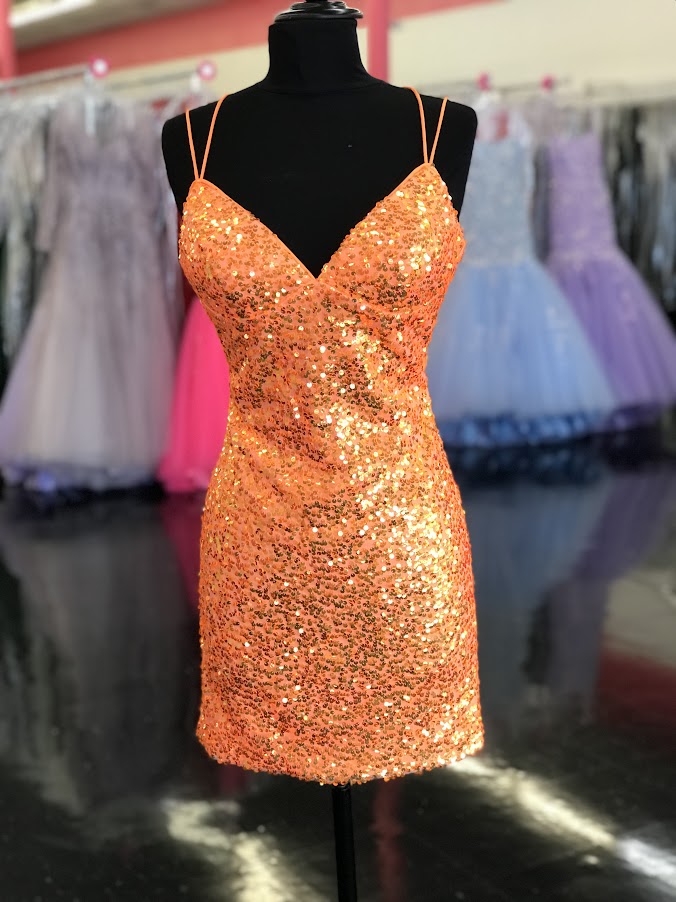 orange iridescent dress House Of Aama Anancy Iridescent Silk Maxi Dress - Orange
