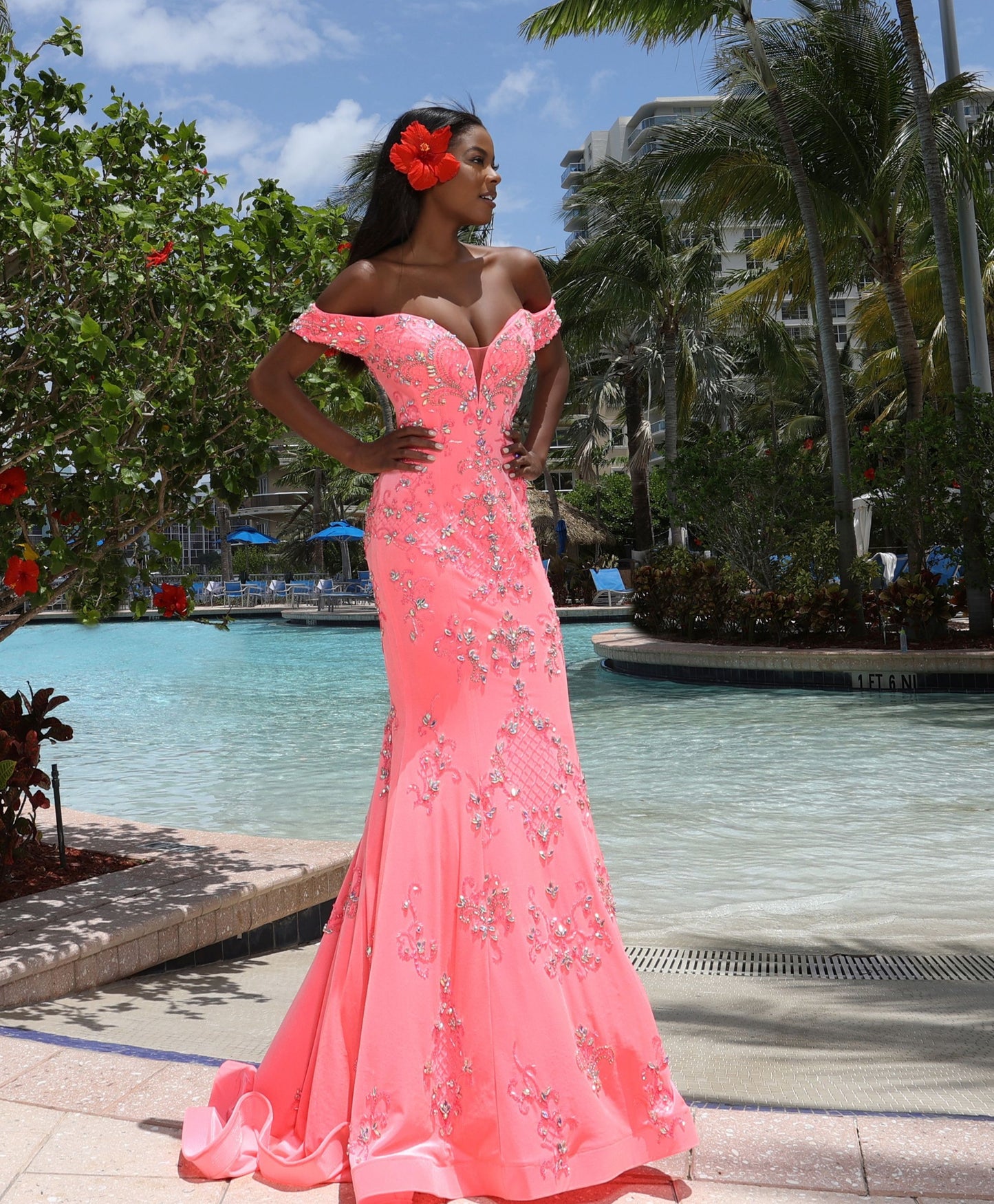 Johnathan Kayne 2176 Long Velvet Mermaid Pageant Dress Prom Gown Off Shoulder