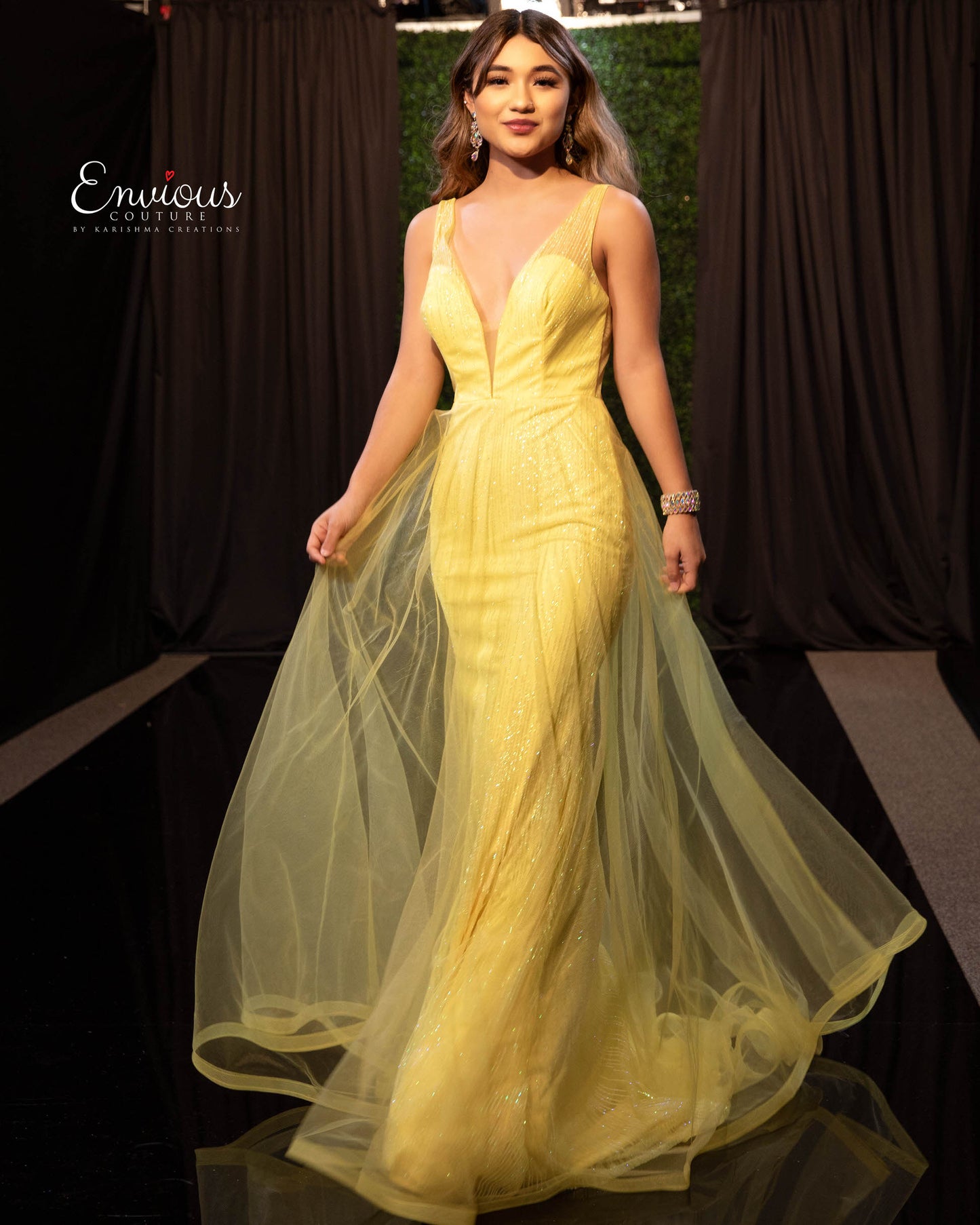 Envious-Couture-E1412-Yellow-Prom-Dress-Shimmer-Long-Plunging-Neckline-Overskirt