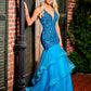 Envious-Couture-E1516-Turquoise-Prom-Dress-Front-Emebllished-V-Neckline-Sequin-Fit-and-Flare-Layered-Mermaid-Skirt