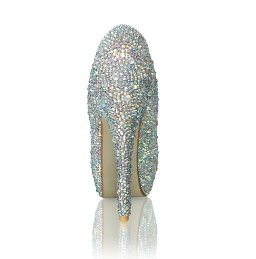 Marc Defang GÉRALDINE 6 Inch High Pageant Heel Prom Shoes AB CRYSTAL  DESCRIPTION 6" Heels, 2" Platforms Featured crystal color: AB crystals  All colors are available  100% custom handmade product, breathtaking craftsmanship  Performs amazingly on stage and runway Medium fit, run true to size  Available Sizes: 5.5, 6, 6.5, 7, 7.5, 8, 8.5, 9, 9.5, 10, 11 (Average 30 days before Arrival - custom made)