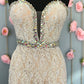 Vienna 8136 Mint Size 4 Lace Prom Dress Pageant Gown Crystal Plunging Neckline