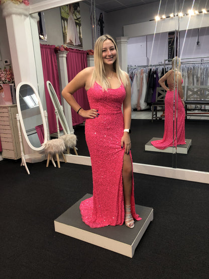 Primavera Couture 3290 Size 2,6,8 Lilac Prom Dress Sequins Backless