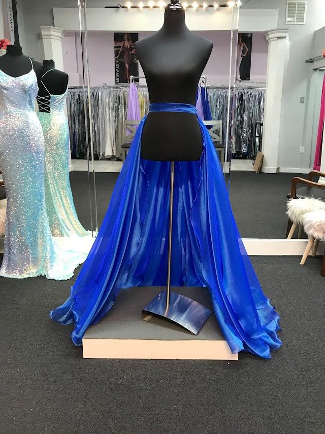 Marc Defang 8023 multi Layered shimmer Organza Prom Pageant Overskirt Fun Fashion   Available Sizes: 00-16  Available Colors: White, Royal Blue, Fuchsia, Purple, Orange, Red (Ask for additional colors up to 30 days delivery)