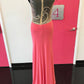 Jovani JVN 23472 Size 6 Long Fitted Coral Embellished Pageant Dress Slit Gown