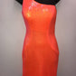 Jovani 22528 Size 2 Iri Orange Short Fitted One Shoulder Sequin Homecoming Dress Formal Cocktail Gown